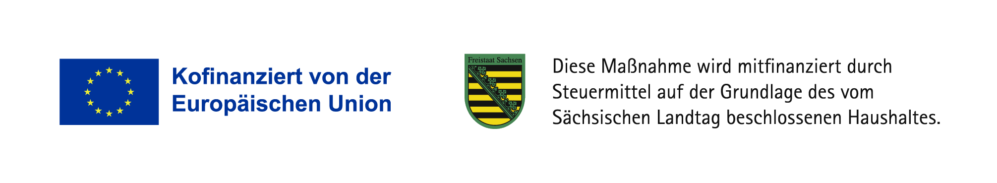 Kofinanziert von der Europäischen Union und mitfinanziert durch Steuermittel auf der Grundlage des vom Sächsischen Landtag beschlossenen Haushaltes